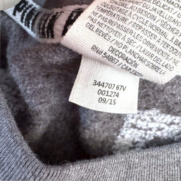 PINK Victoria’s Secret LOVE PINK Sequin Long Sleeve Tee Gray L - Picture 4 of 5